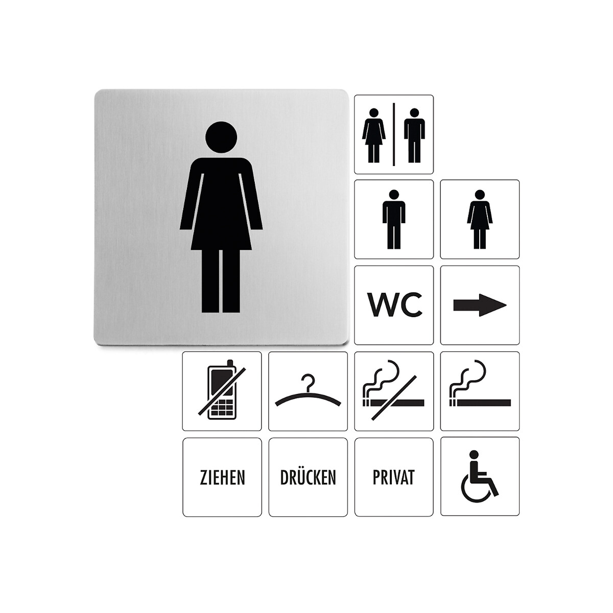 Sinal informativo "mulher" Indici, ZACK inox, ZACK