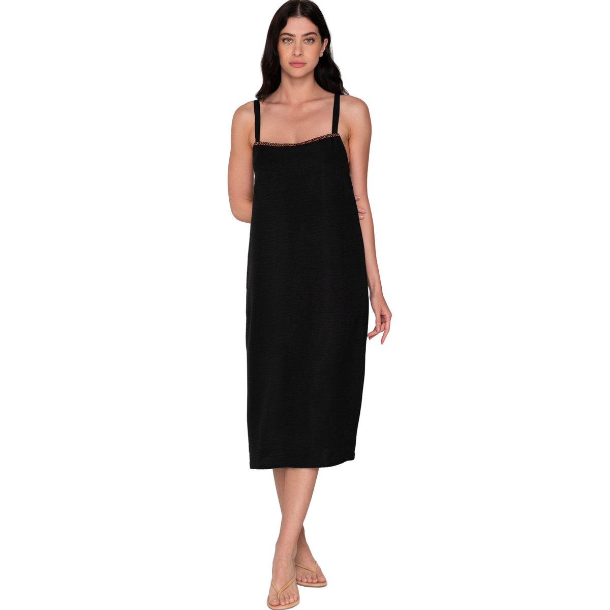 Robe longue estivale FRESH noir, LUNA SPLENDIDA