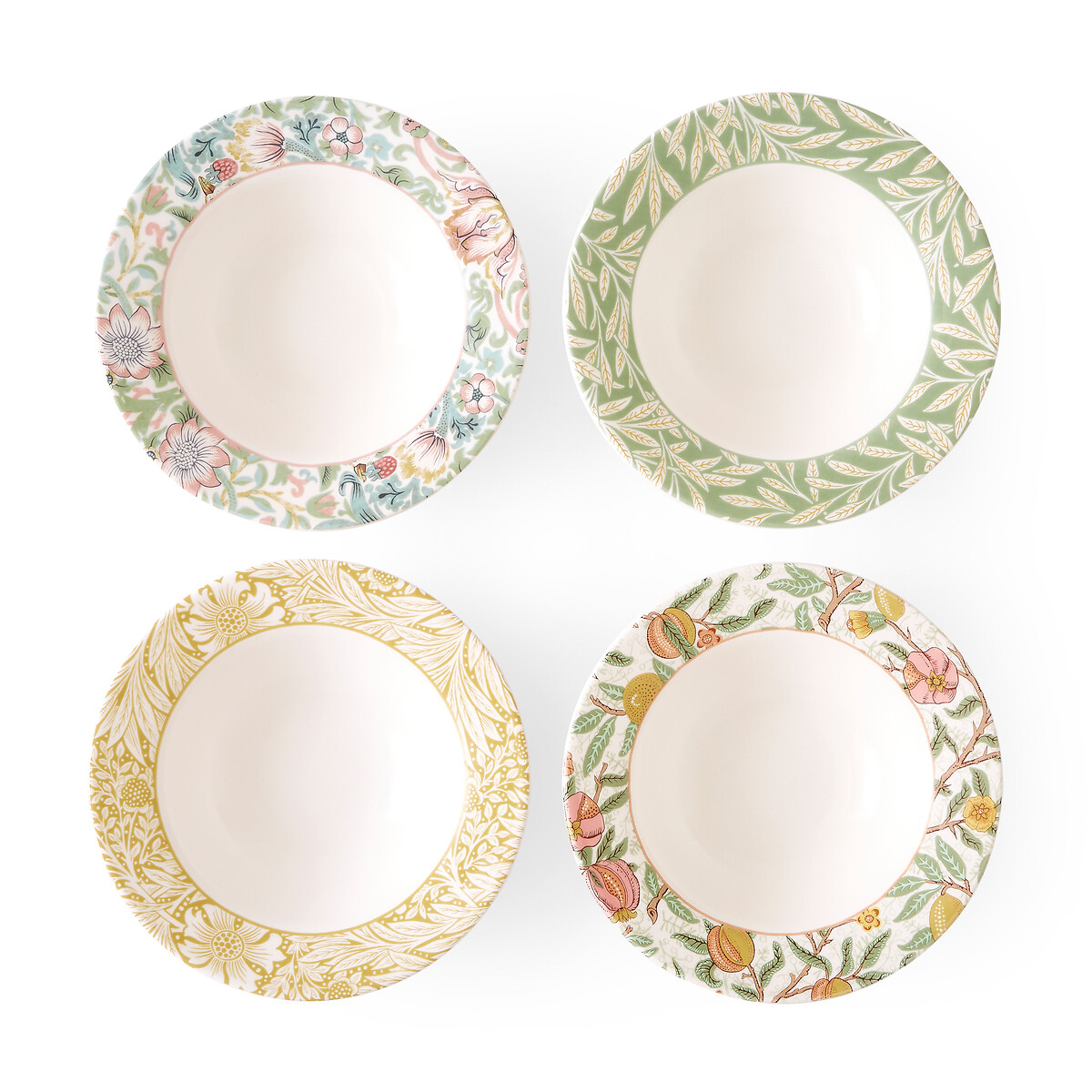 Set of 4 Morris & Co. Assorted Cereal Bowls multi-coloured, MORRIS & CO.
