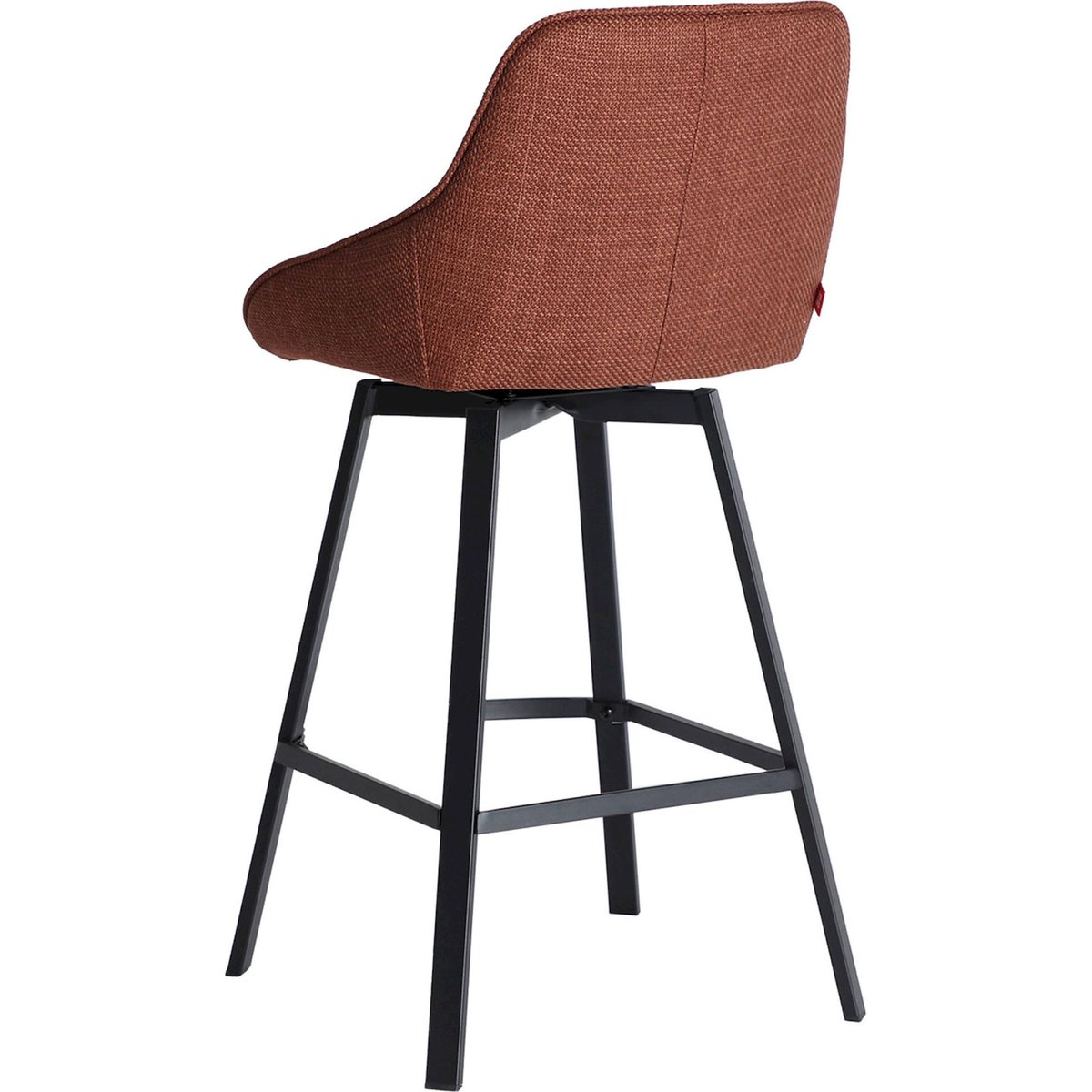 Tabouret de bar collection VACIO en acier rouge foncé et noir, RECOLLECTION