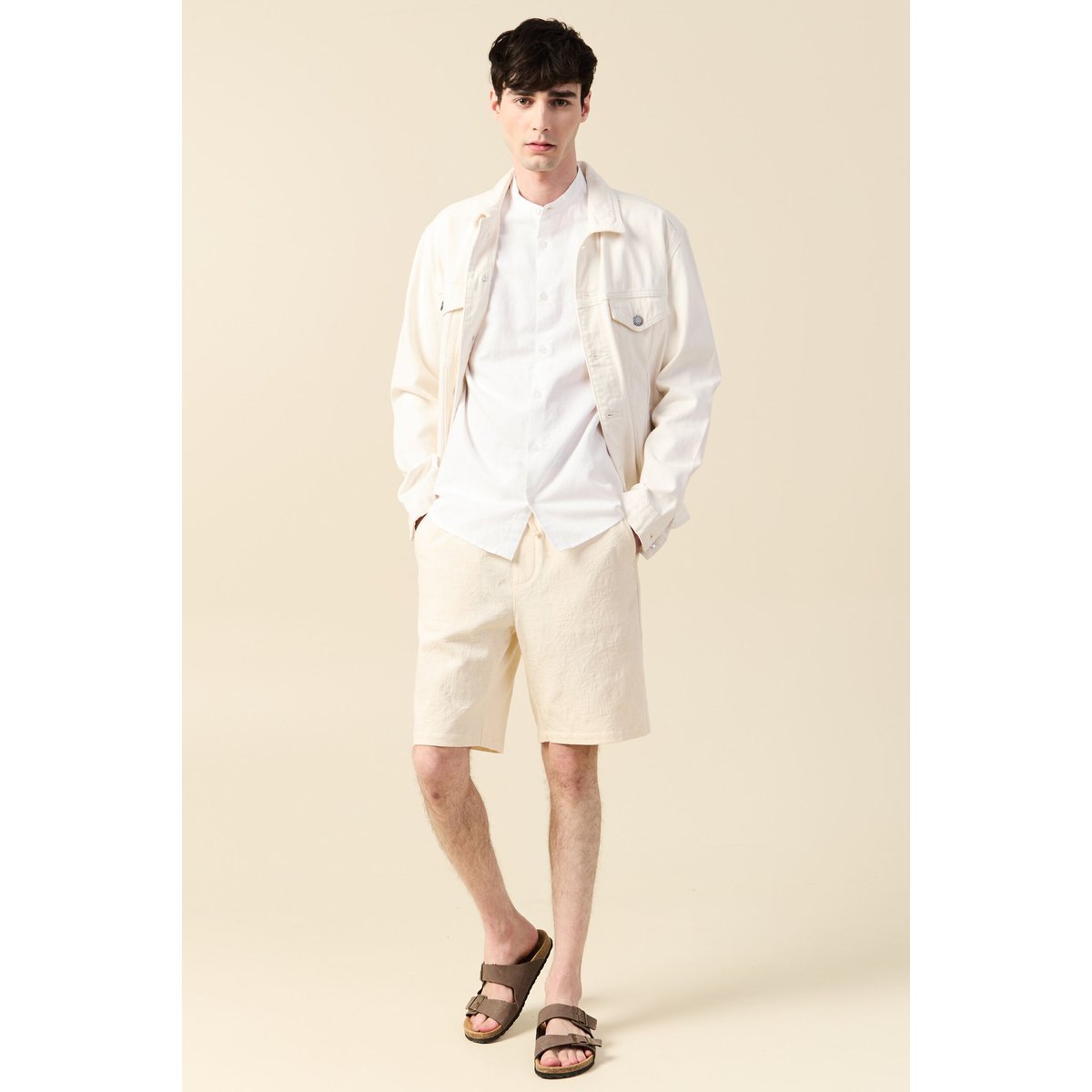 Chemise manches courtes blanc, BONOBO