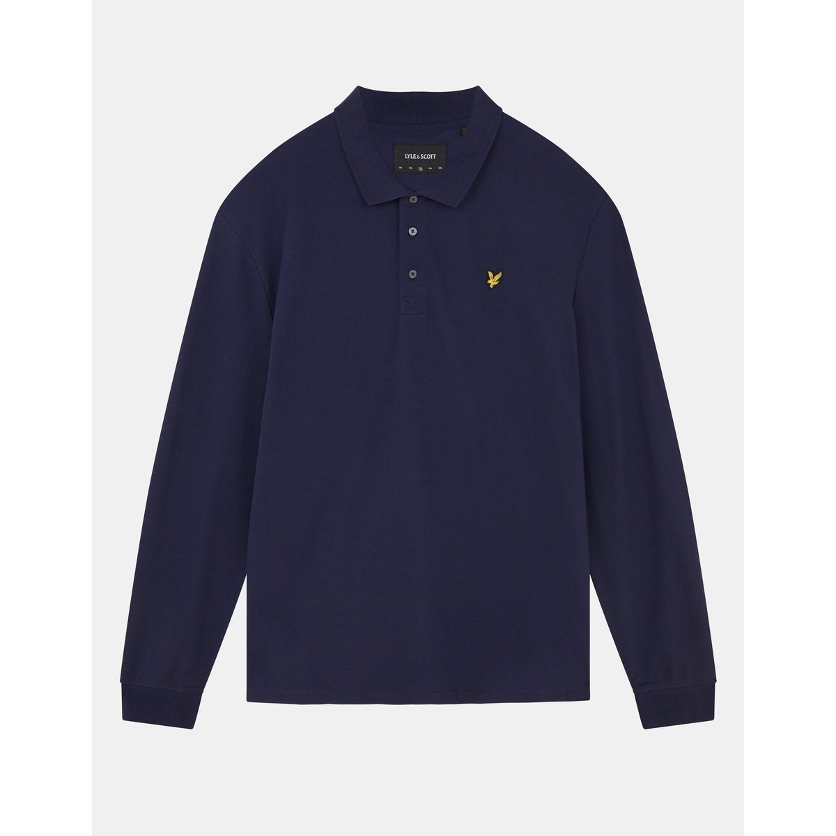 Polo manches longues en coton bleu marine, LYLE & SCOTT