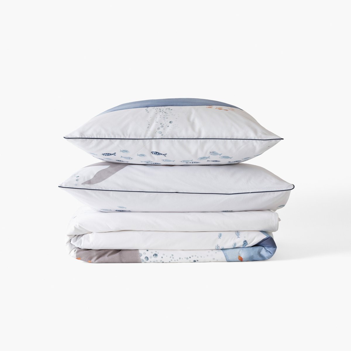 Housse de couette Imprimé OCEANOS imprimé, CARRE BLANC