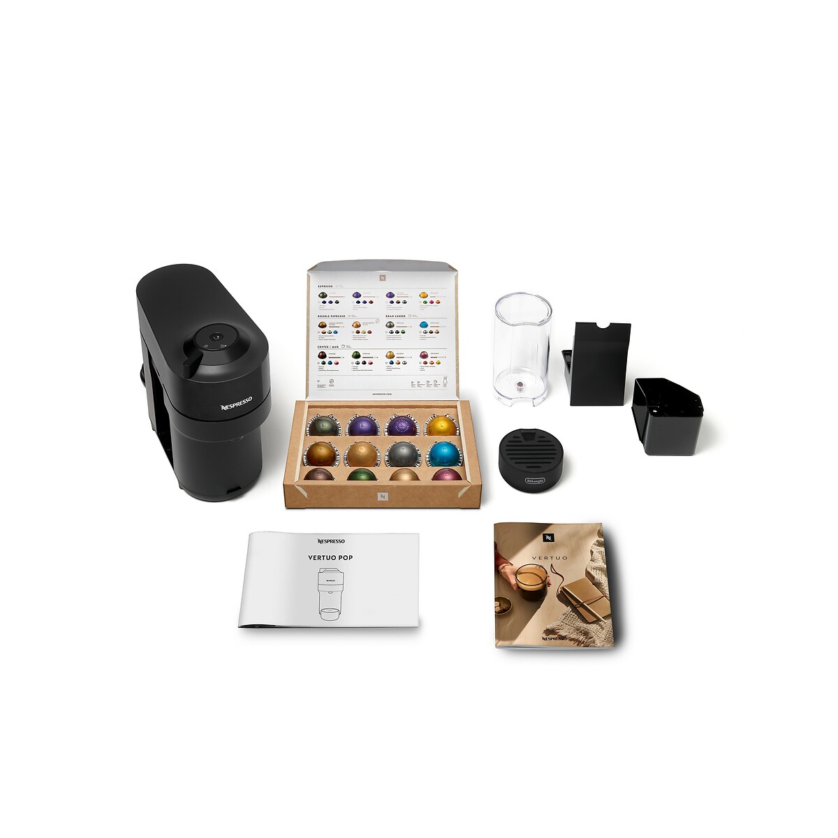 Nespresso by De'longhi Vertuo Pop Coffee Pod Machine black, NESPRESSO