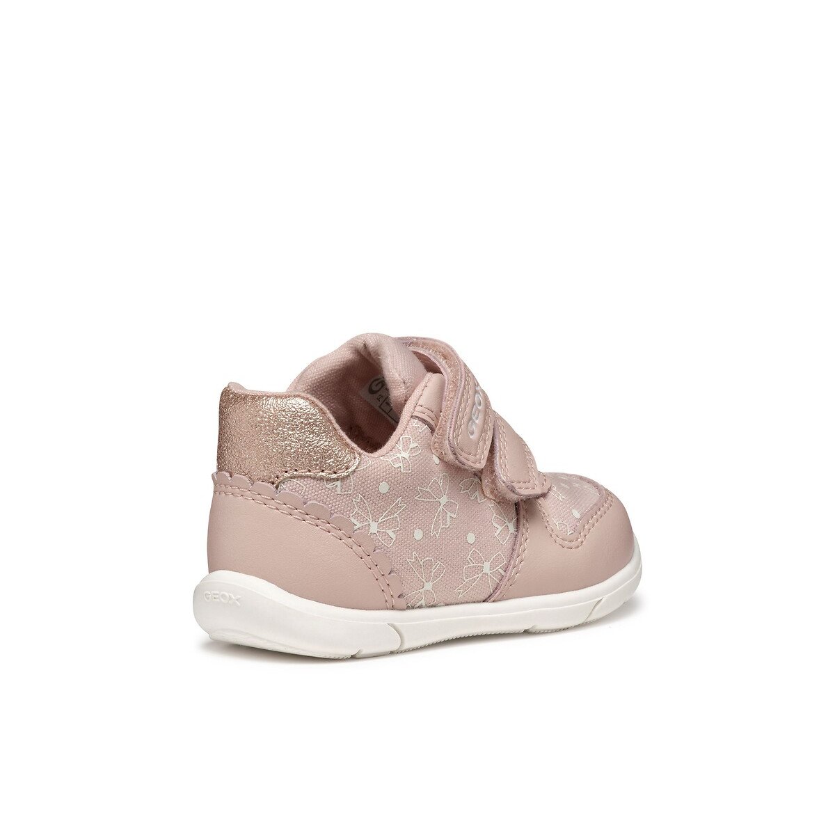 Baskets respirantes à scratchs ZAPITO, premiers pas rose pale, GEOX