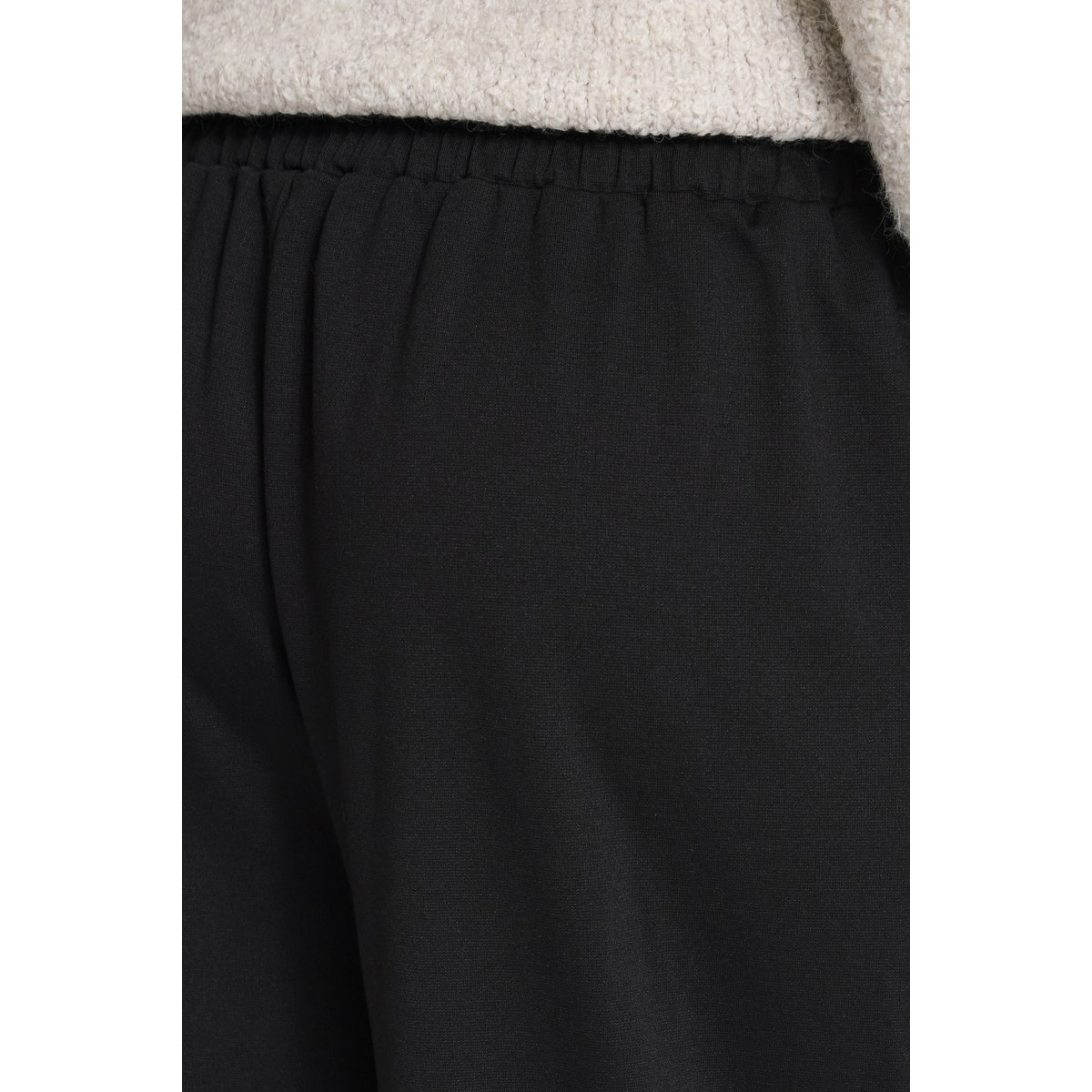Pantalon coupe ballon, taille mi-haute noir, ICHI