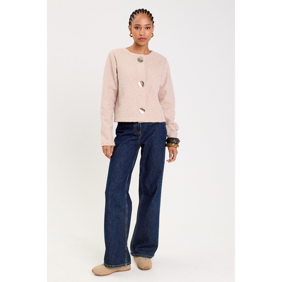 Veste effet polaire beige, CACHE CACHE