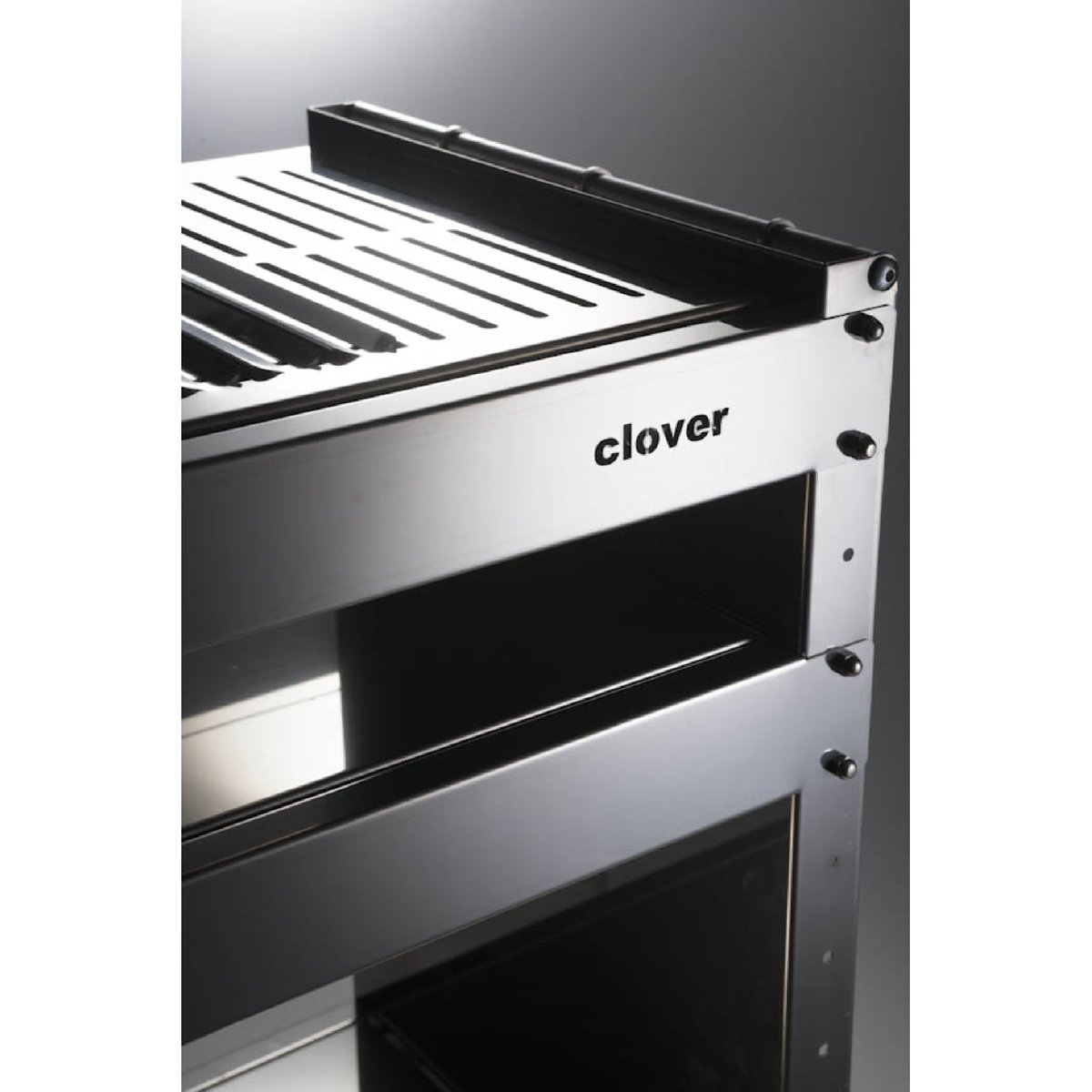 Barbecue à charbon de bois avec roues, acier inoxydable, CLOVER autres, DON HIERRO