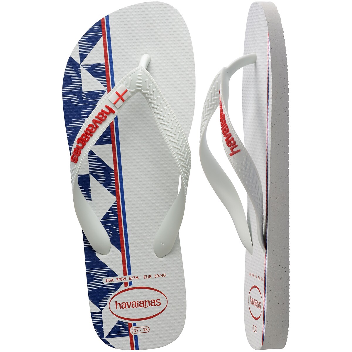 Teenslippers WK Hav. Nations England wit/rood/blauw, HAVAIANAS