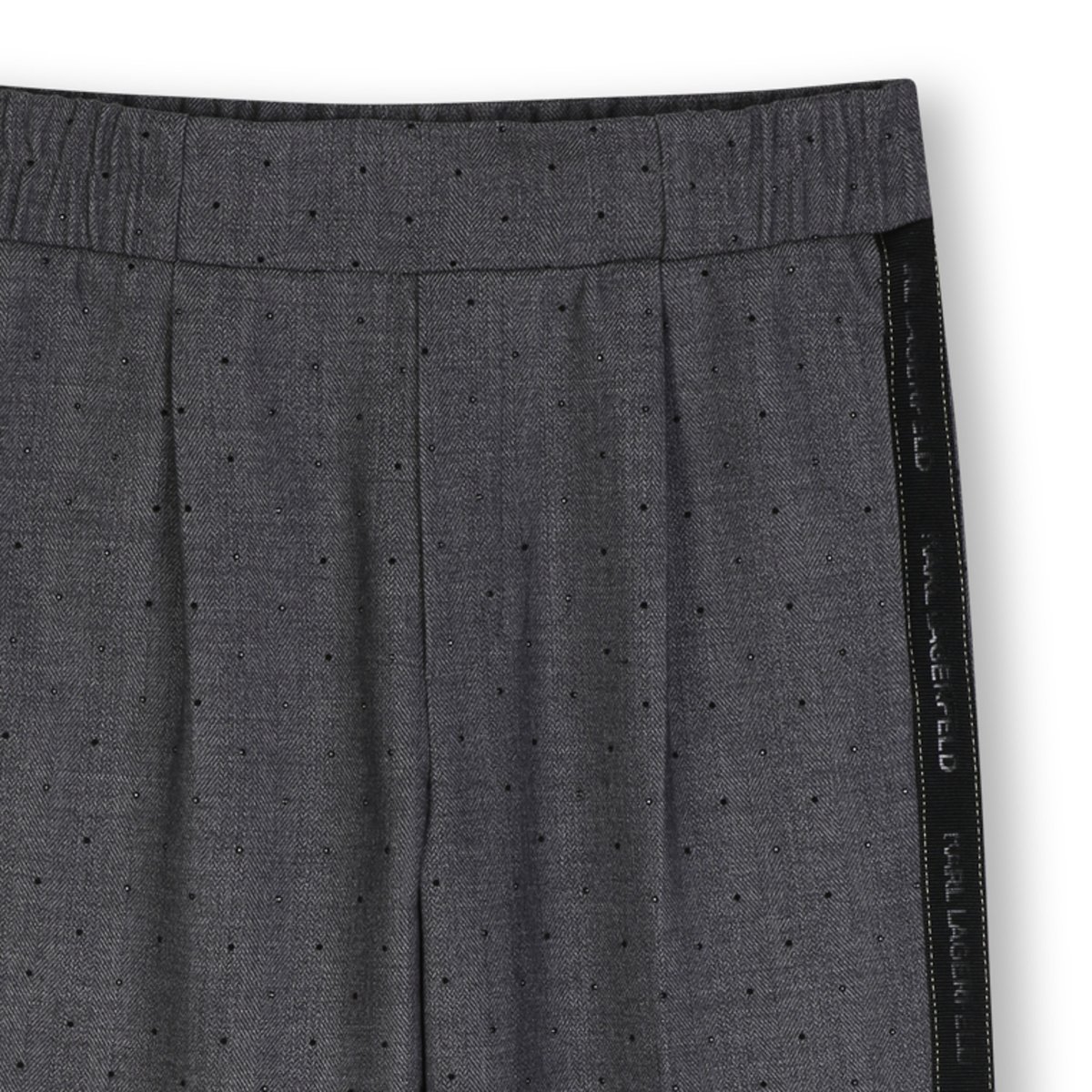 Pantalon en flanelle gris chine fonce, KARL LAGERFELD KIDS