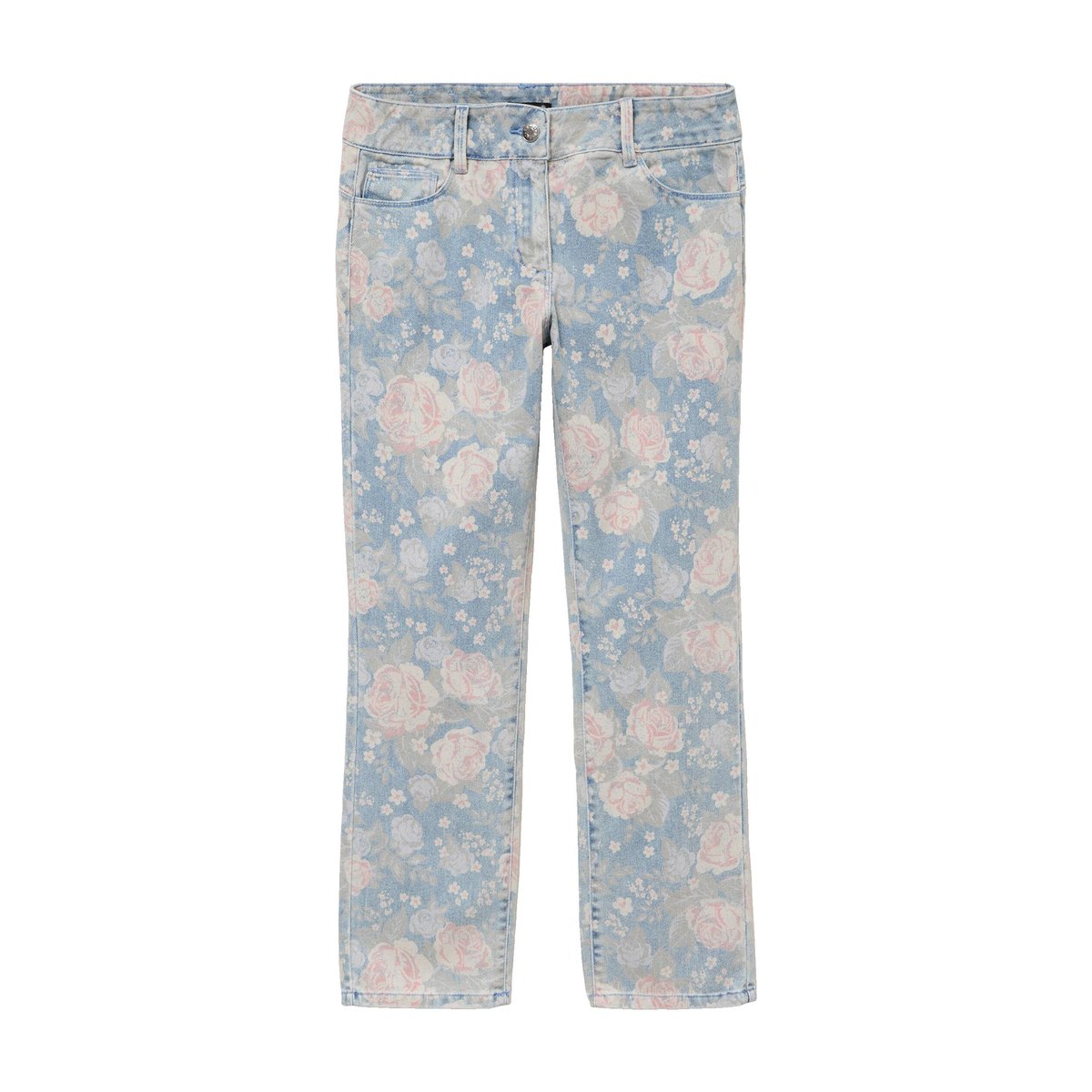 Jean coupe droite 7/8ème taille standard rose, BREAL