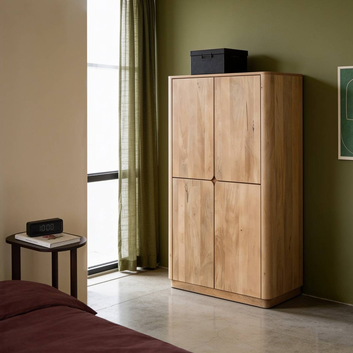 Armoire en bois de manguier LUMEYA bois clair, MADE IN MEUBLES