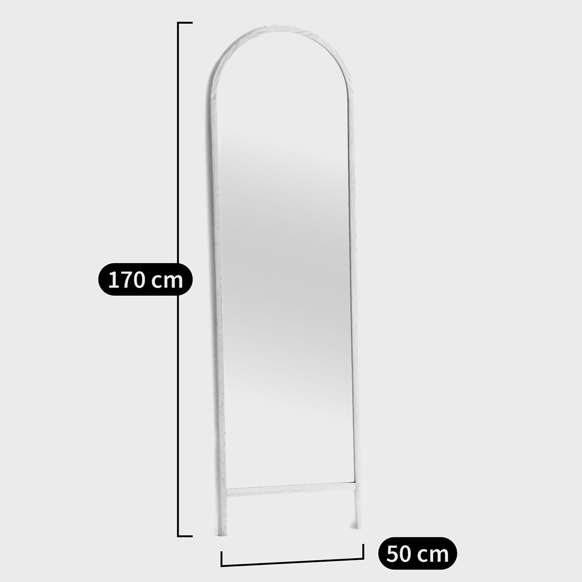 Miroir sur pied / psyché en chêne 50x170 cm, Nabou naturel, LA REDOUTE INTERIEURS