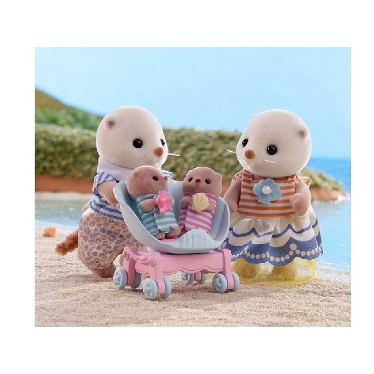 5803 - La famille Loutre de mer couleur unique, SYLVANIAN FAMILIES