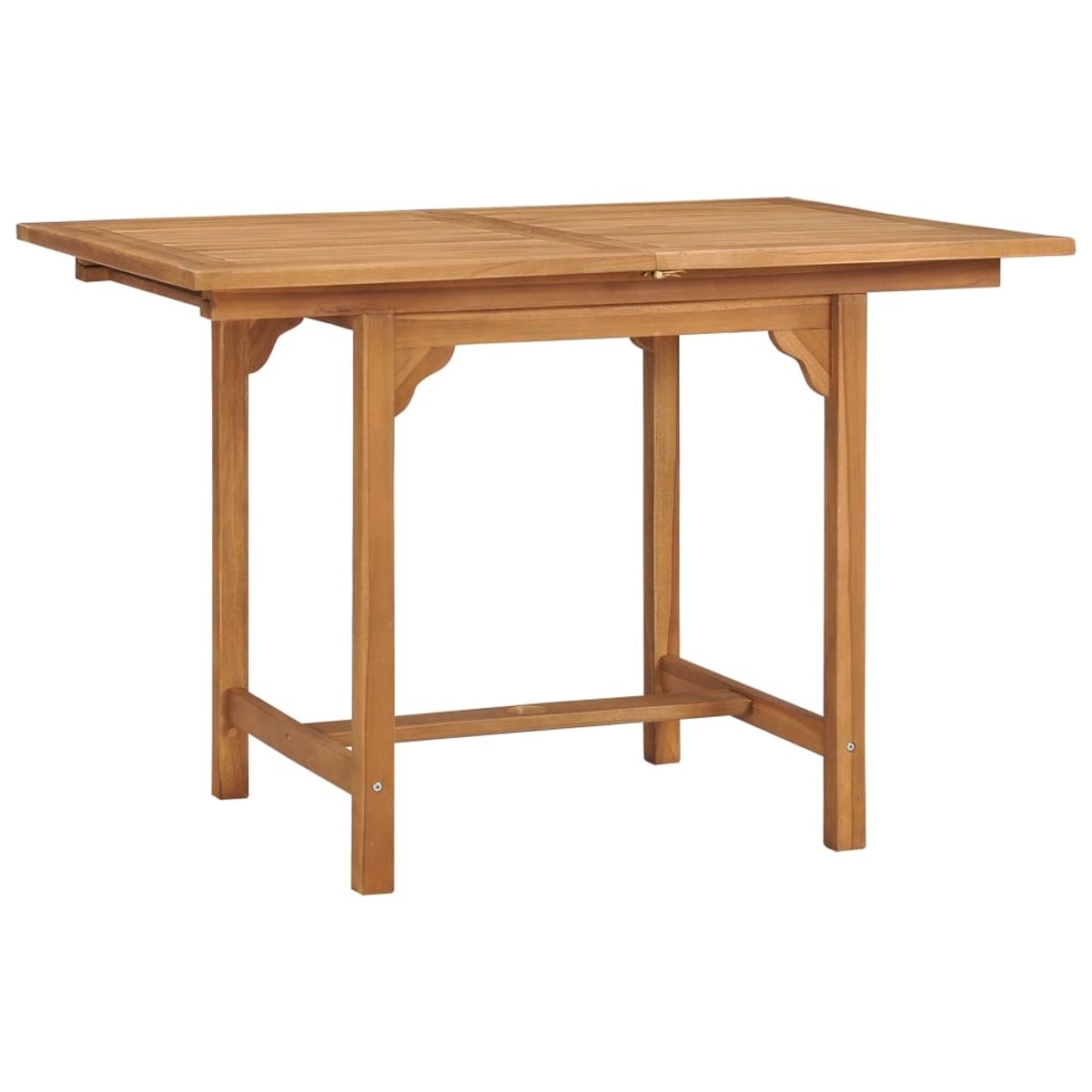 Table de jardin extensible en teck marron brun, HOME MAISON