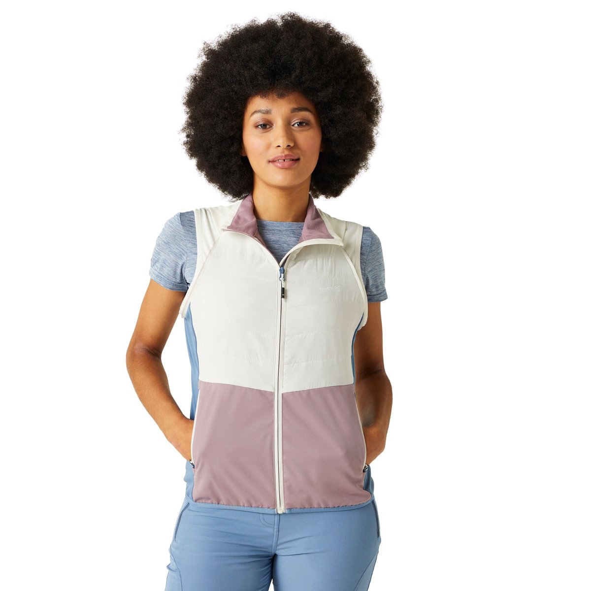 Veste hybride STEREN blanc / bleu chiné, REGATTA