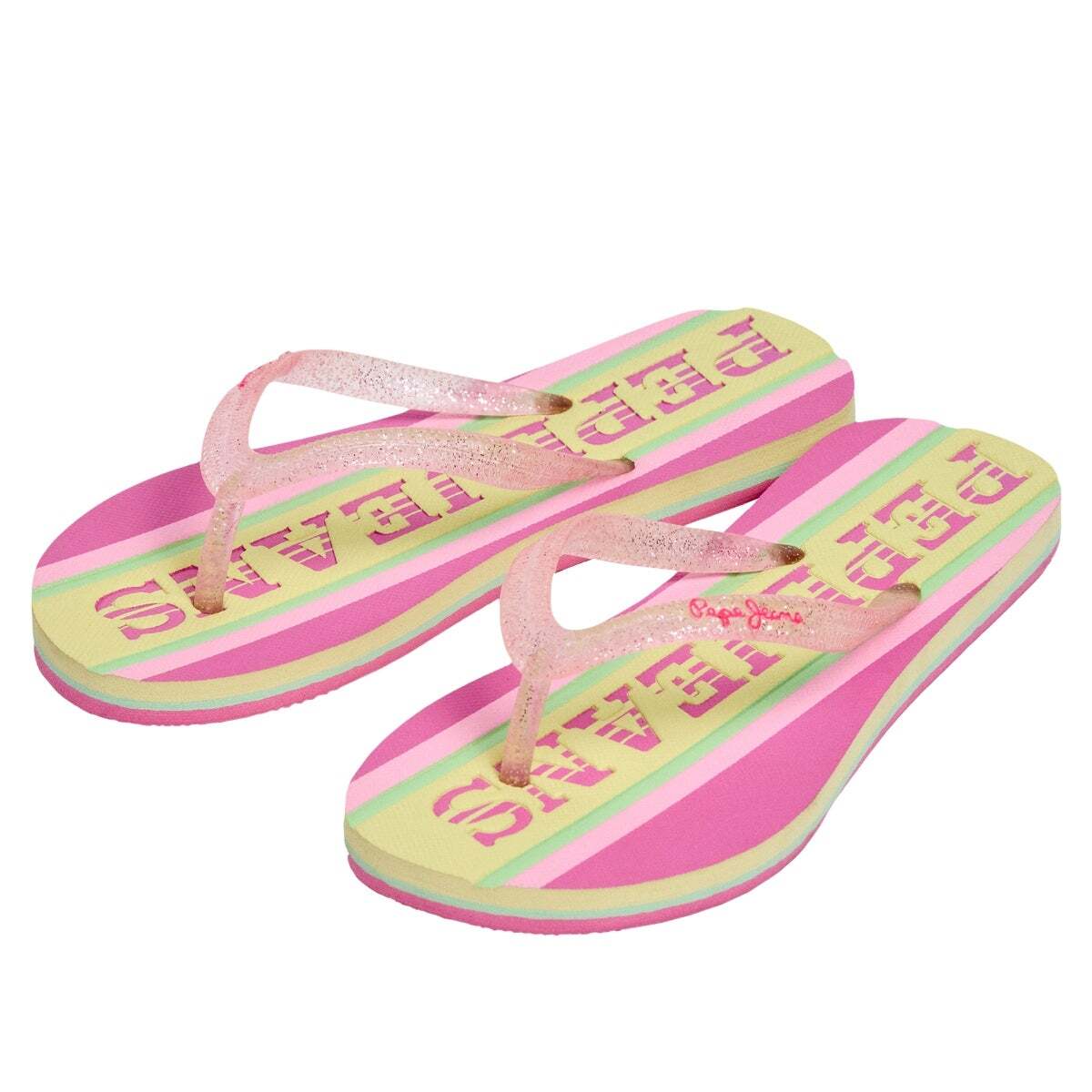 Tongs De Plage Avec Détails Paillettés fuchsia, PEPE JEANS