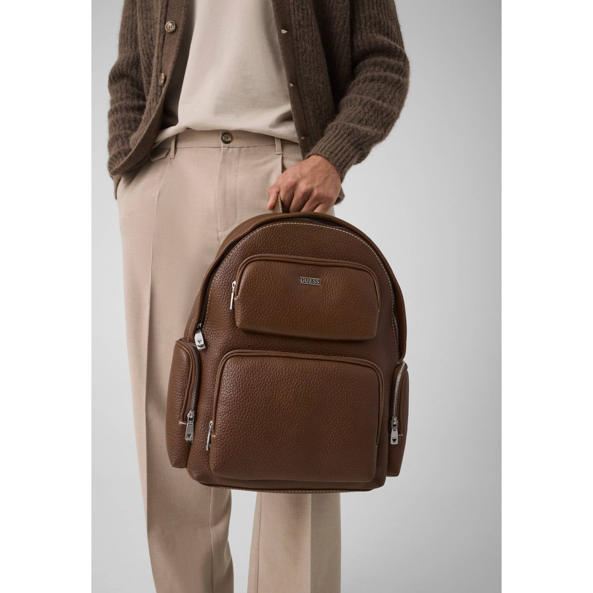 Sac À Dos Boston marron, GUESS