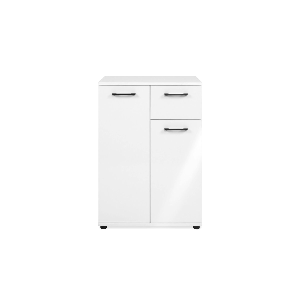 Meuble de rangement blanc 2 portes 1 tiroir ALVA blanc, PIER IMPORT