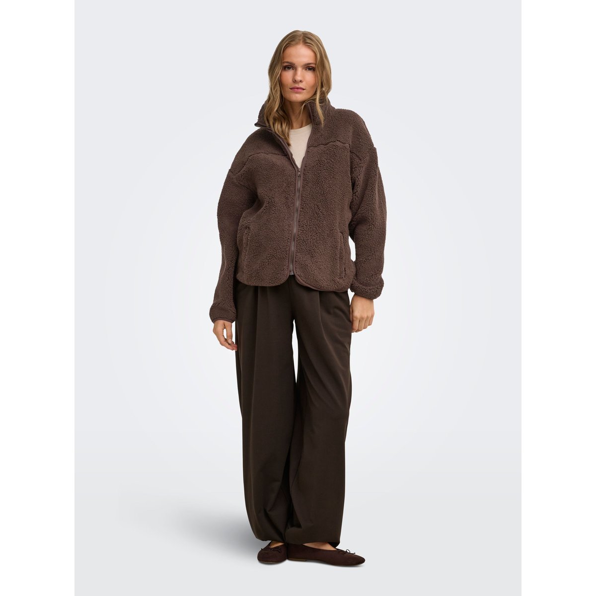 Sweat-Shirt En Polaire coffee bean, ONLY