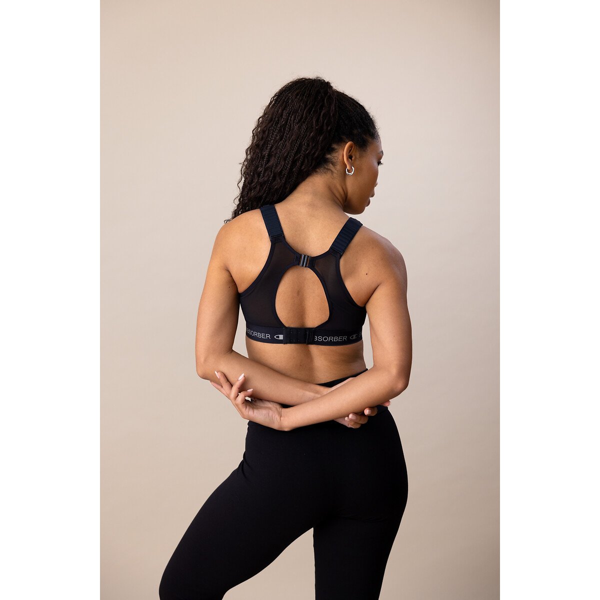 Sportbustier, extreme steun zwart, CHAMPION SHOCK ABSORBER