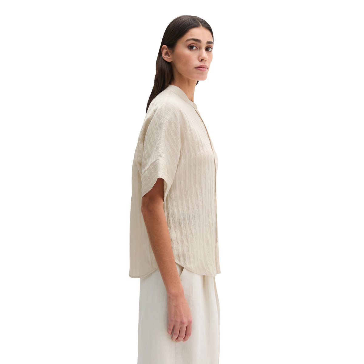 Chemisier boyfriend regular en TENCEL™ Modal gris clair, MARC O'POLO