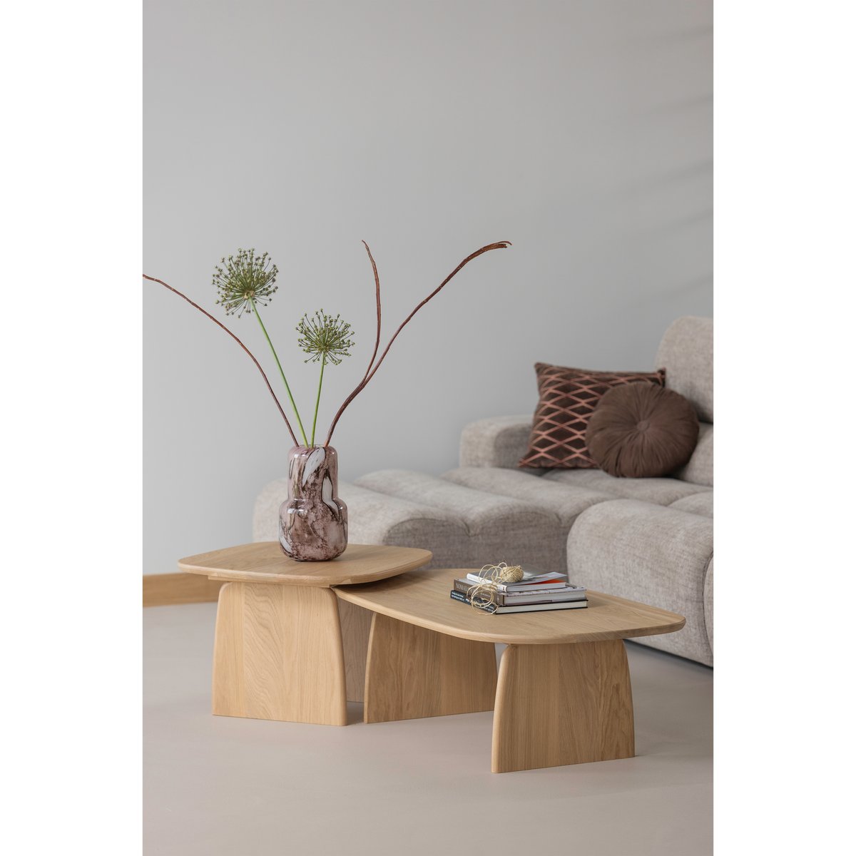 Table basse en bois de chêne L110 TABLO marron clair, WOOOD