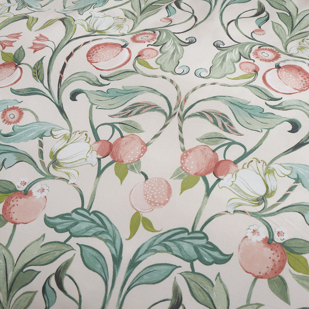 Clarence Floral Duvet Cover and Pillowcase Set beige/green, CATHERINE LANSFIELD