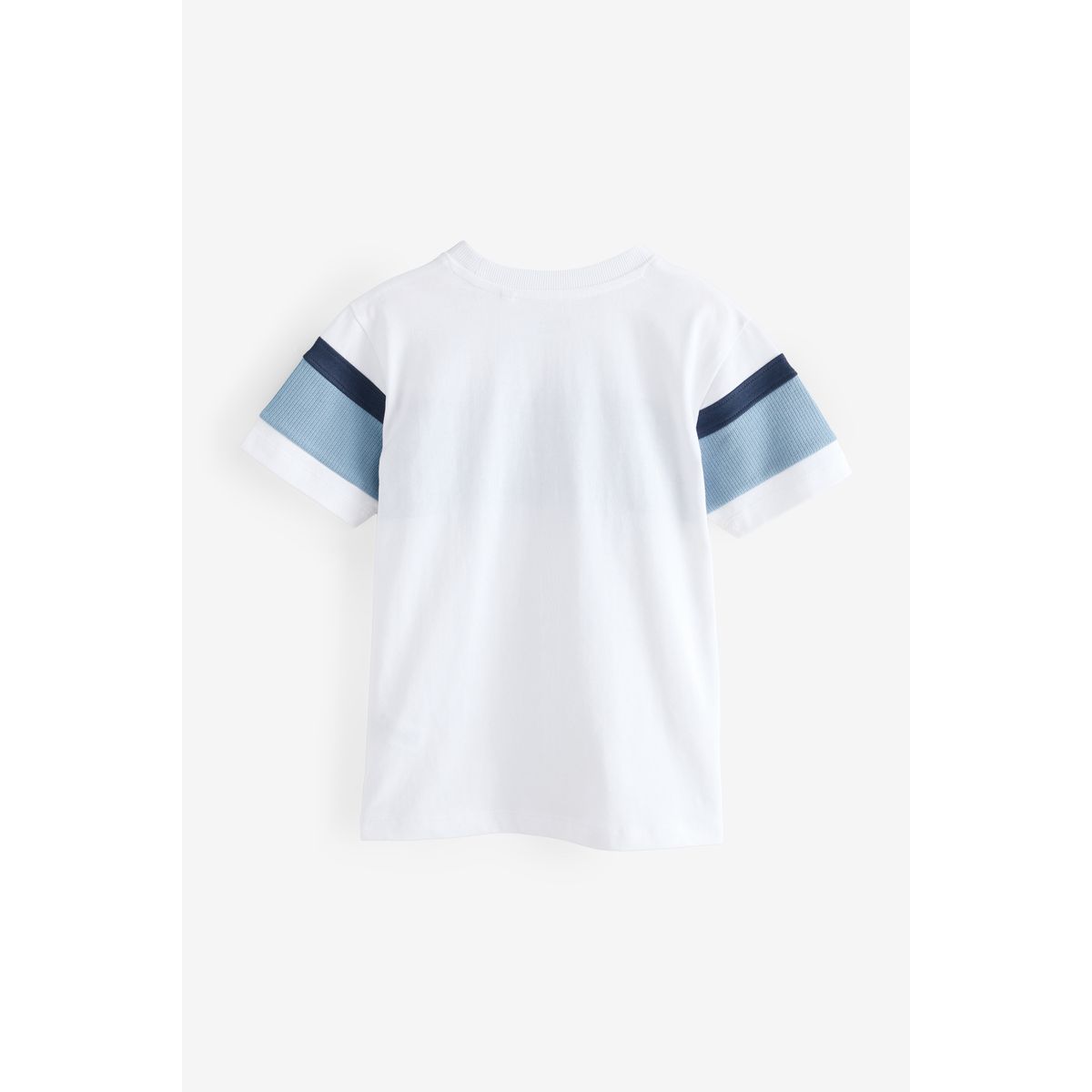 T-shirt multicolore à manches courtes blanc/bleu texturé, NEXT