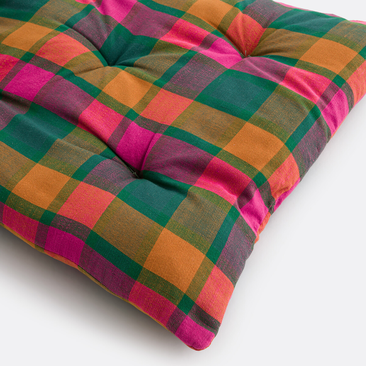 Matelas de sol à carreaux, Ivani rose/vert, LA REDOUTE INTERIEURS