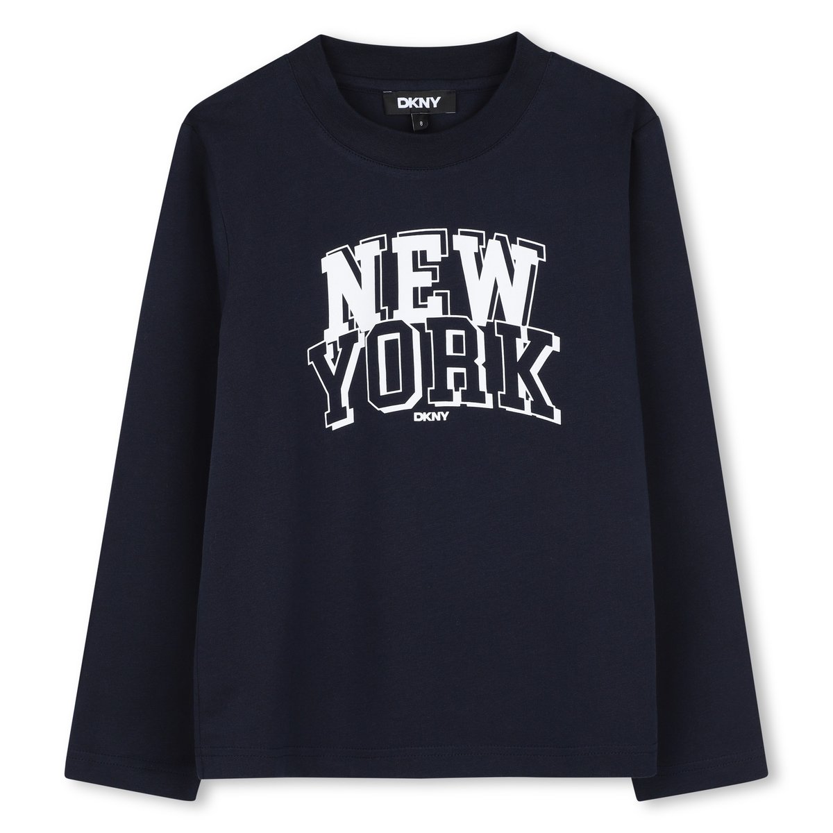 Tee-shirt manches longues bleu mistral, DKNY