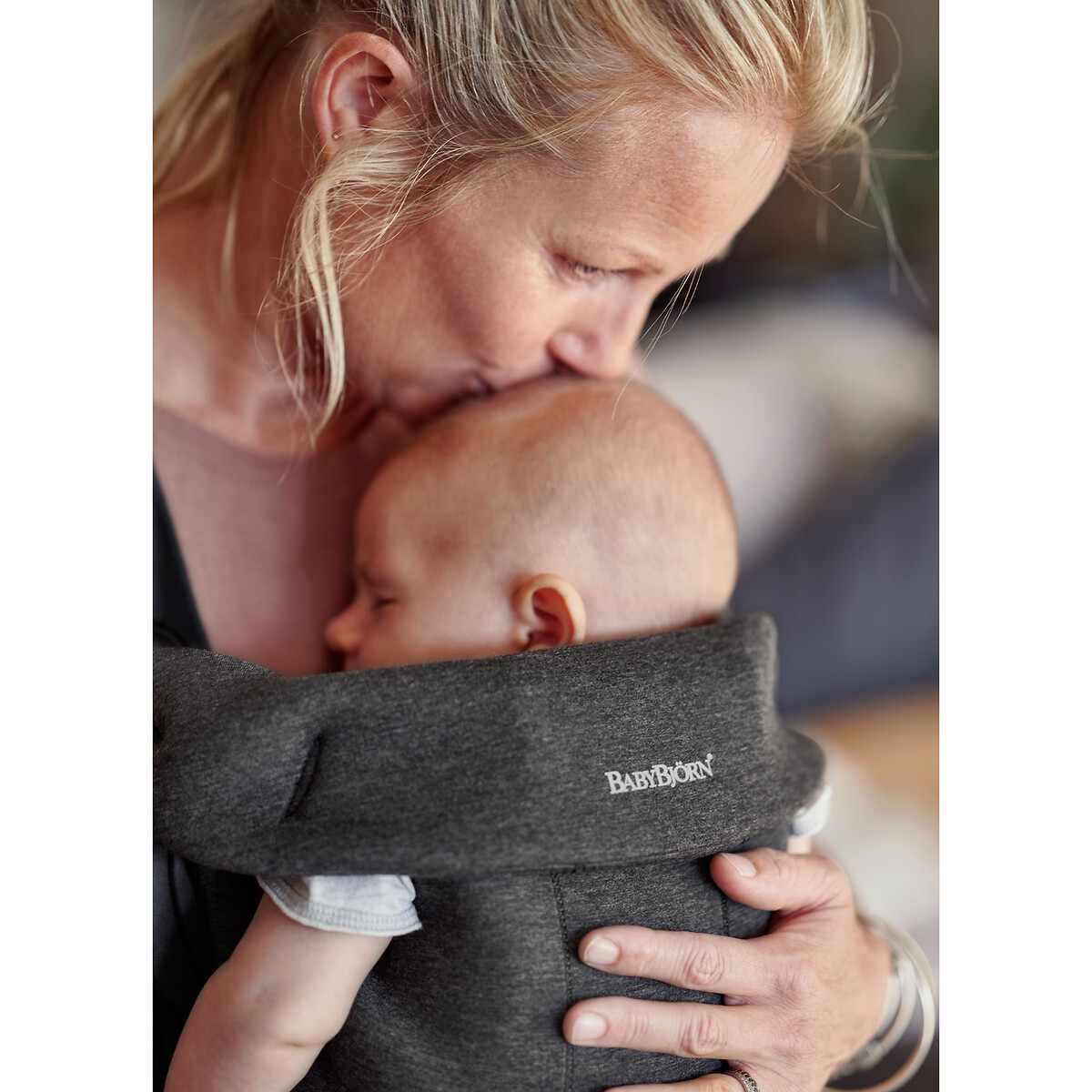 Porte bébé mini jersey 3D gris charbon, BABYBJORN