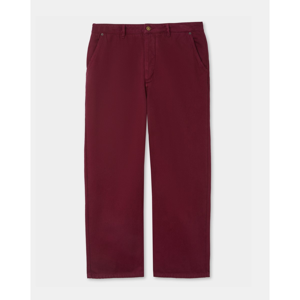 Pantalon large en coton DRAKE burgundy, CHEVIGNON
