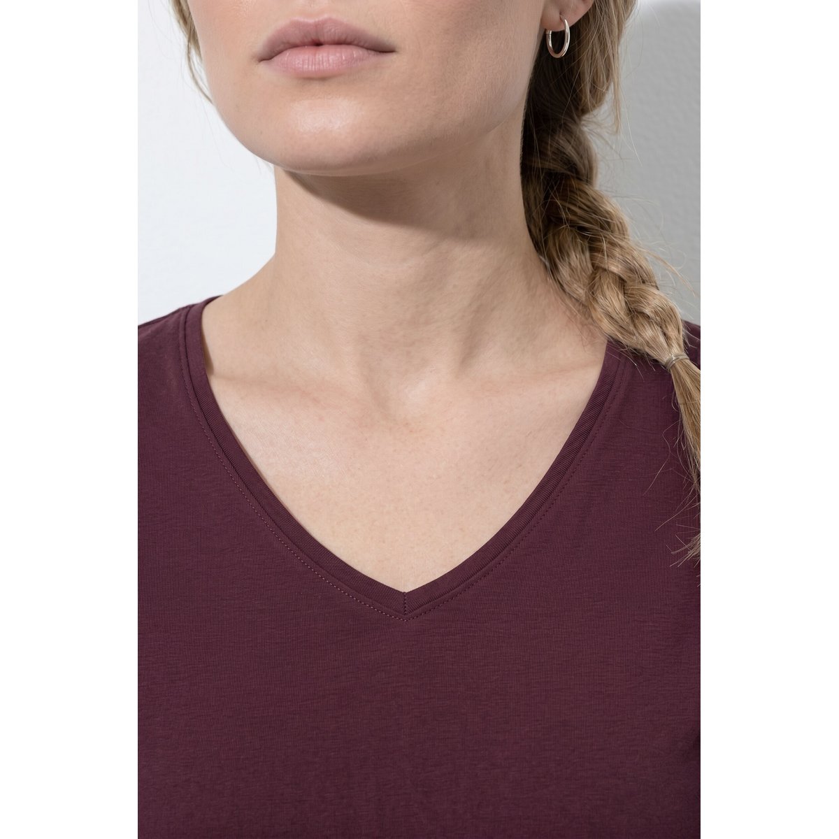 T-shirt « Cut it your way » en coton bio bordeaux, ULLA POPKEN