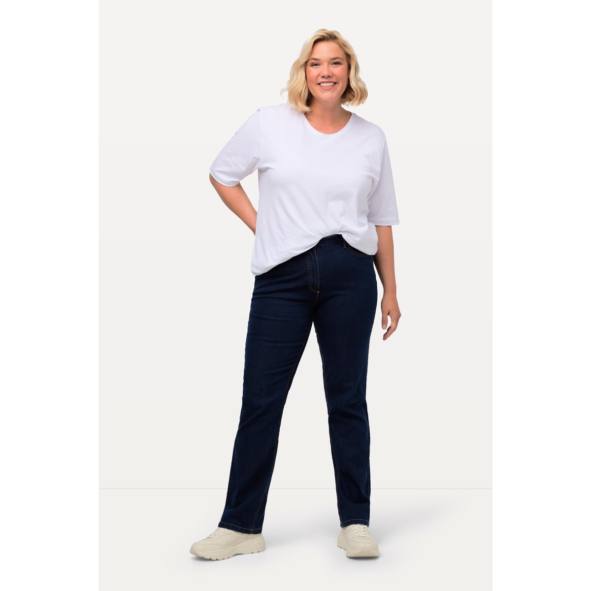 Jean Mandy 5 poches, jambe droite bleu jean, ULLA POPKEN