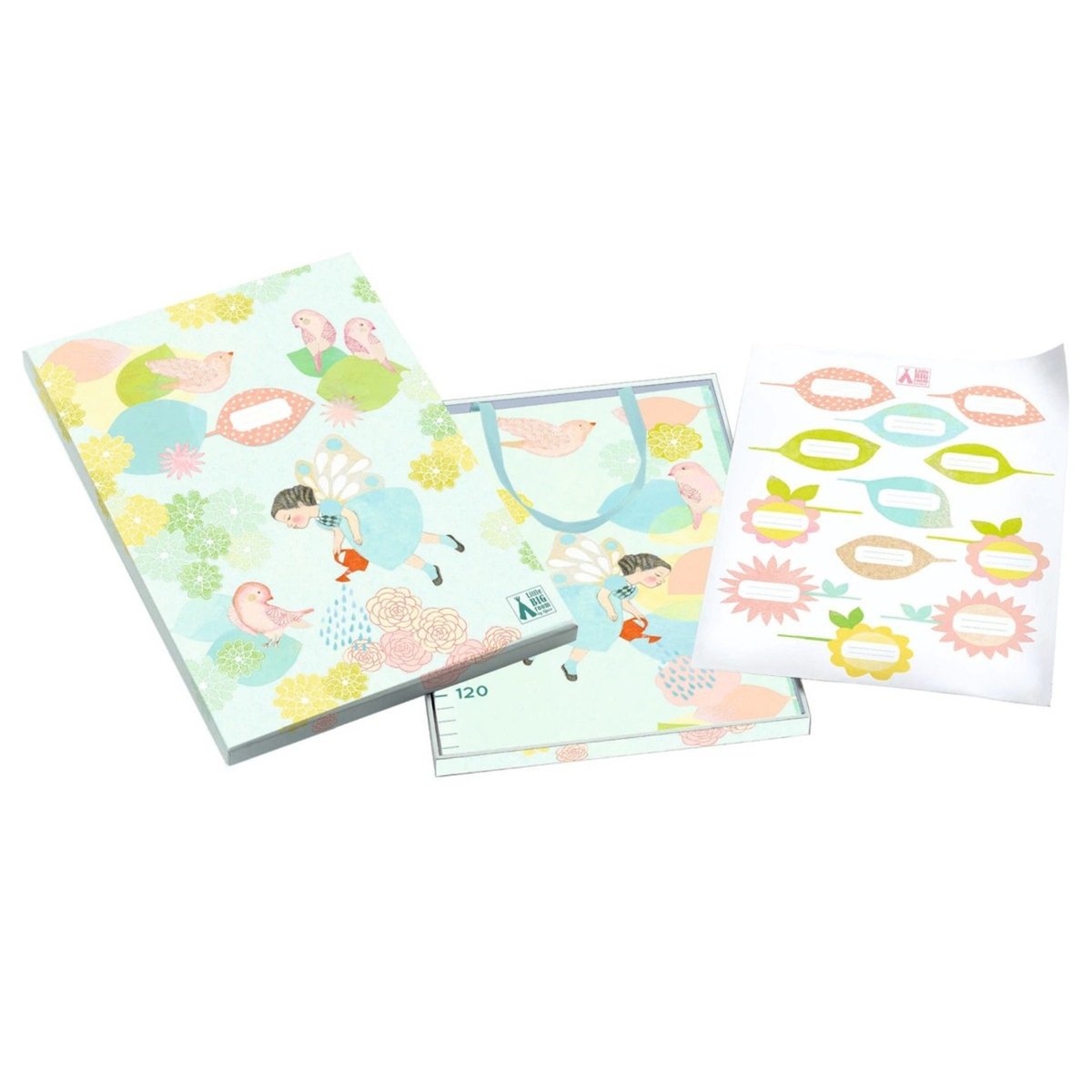 Toise avec stickers bleu, jaune, vert, DJECO