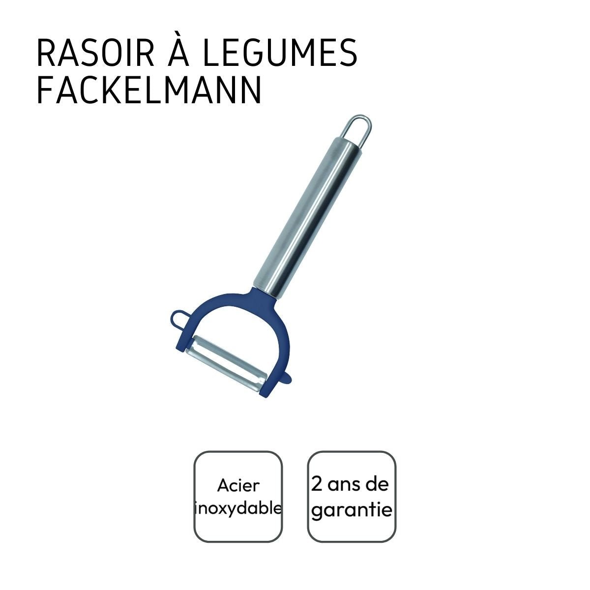 Set de 2 rasoirs à légumes en plastique et inox ELEMENTAL bleu|gris, FACKELMANN