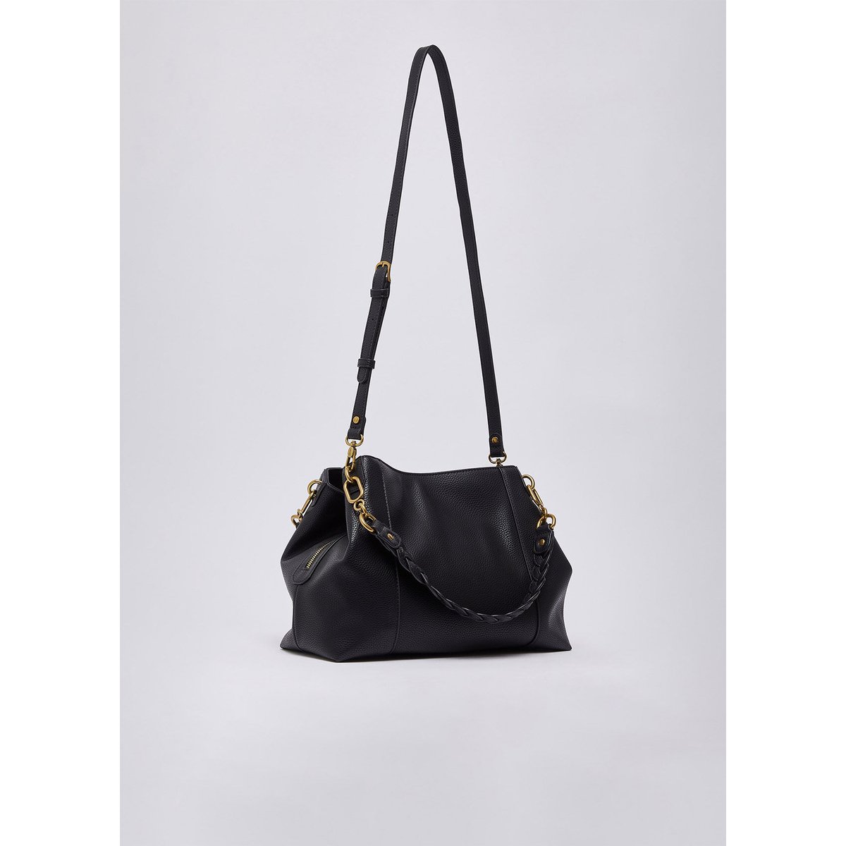 Sac satchel format moyen noir, LIU JO