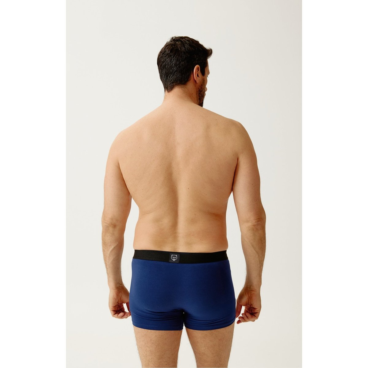 Boxer en coton, uni marine, ARTHUR