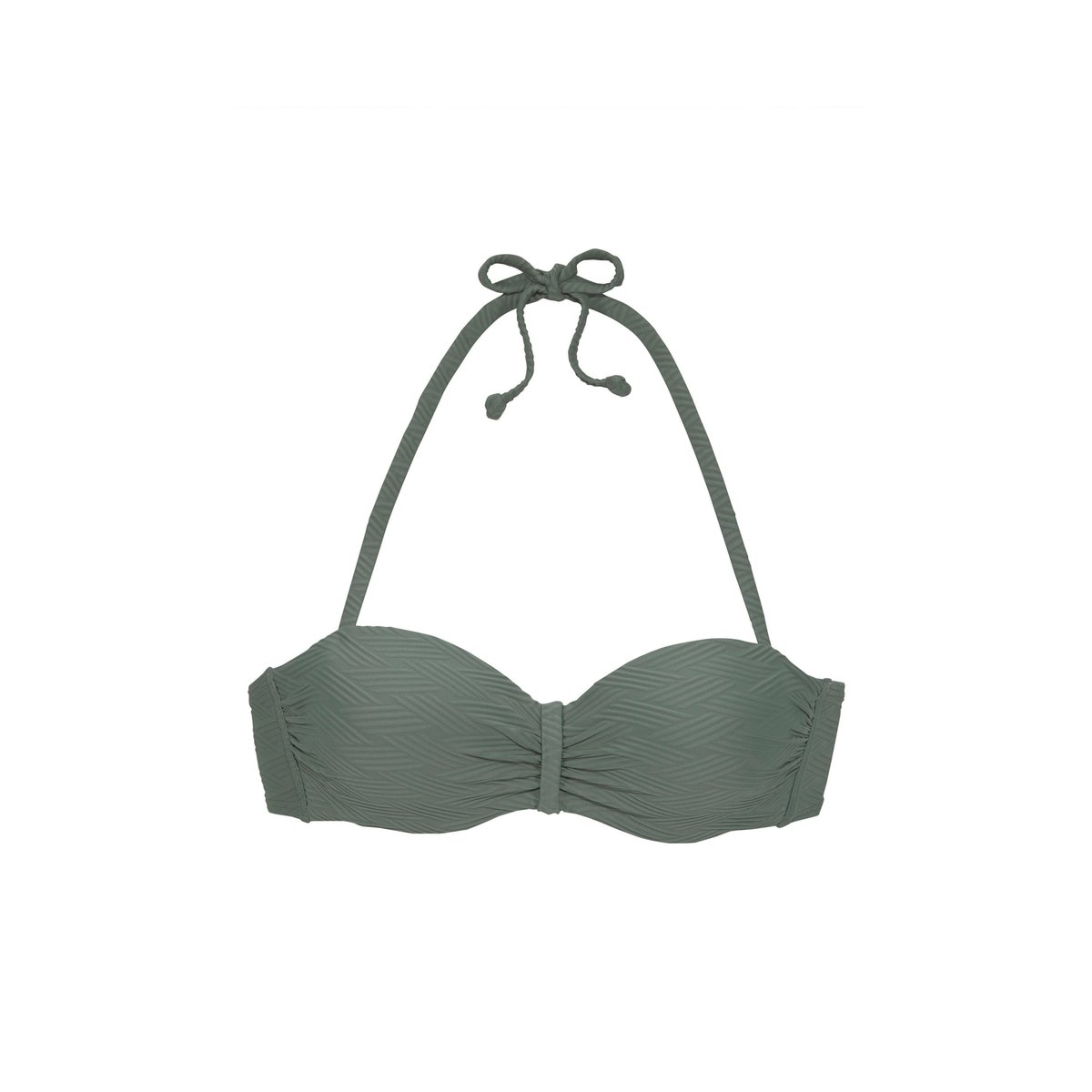 Haut maillot de bain bandeau armaturé Loretta kaki, LASCANA