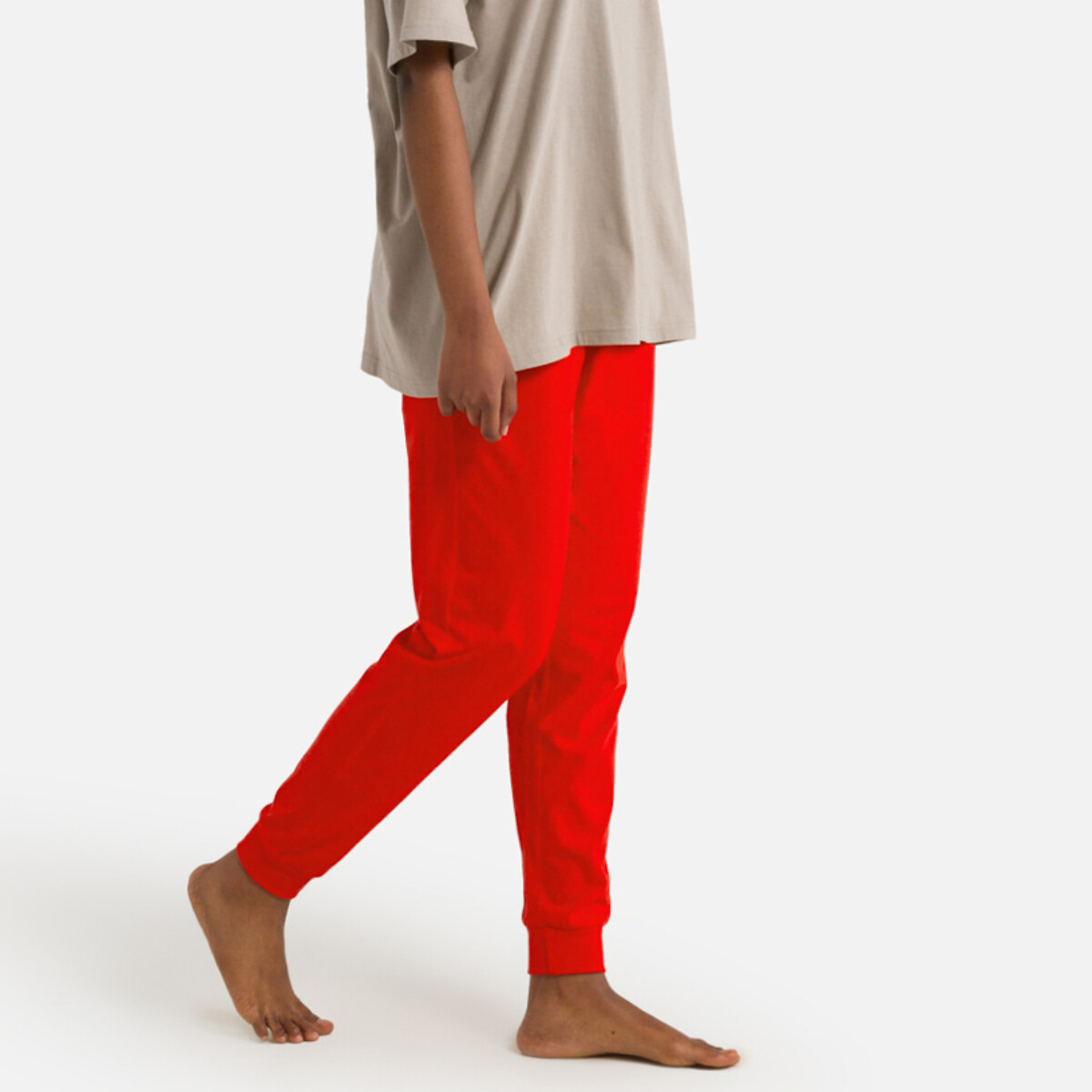 Pyjama manches courtes en coton Supermario taupe/rouge, SUPER MARIO