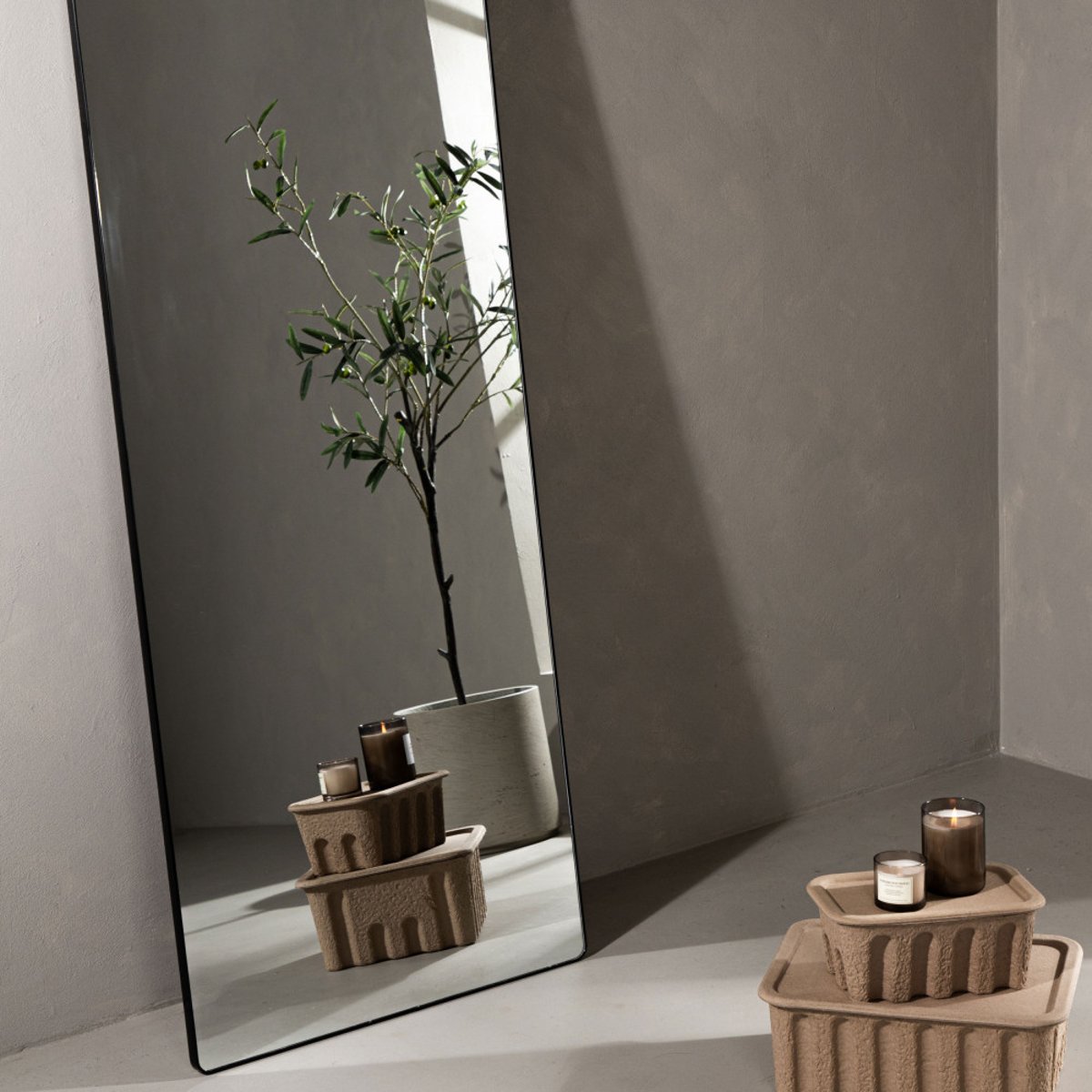 Miroir arche 193x66cm- SARASOTA noir, VENTURE HOME