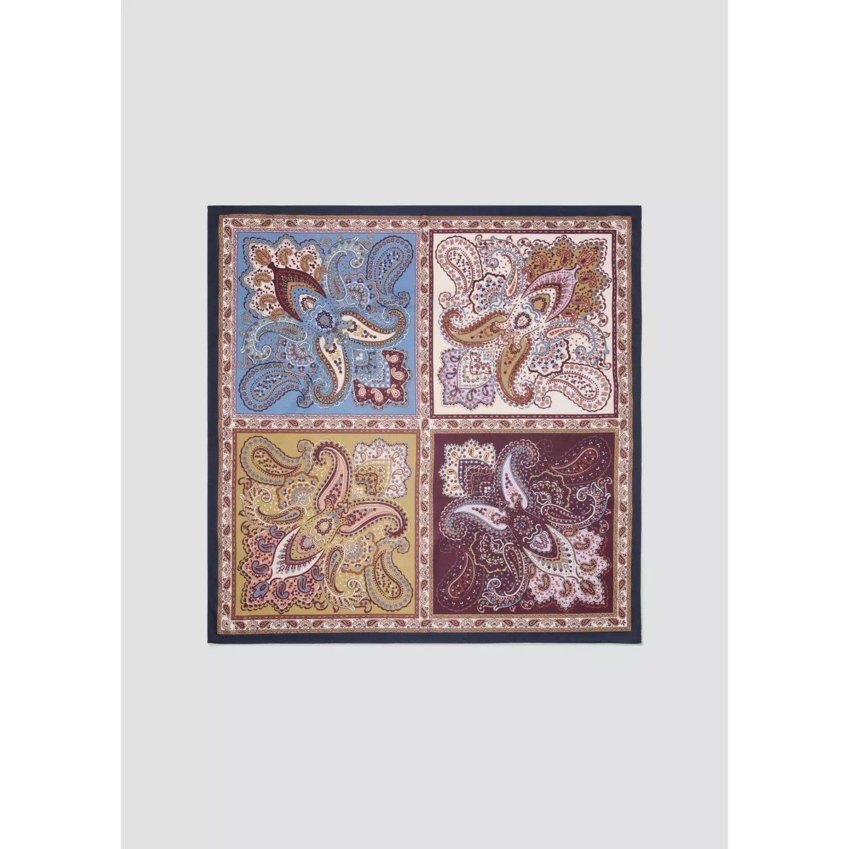 Foulard en imprimé paisley grenat, MANGO