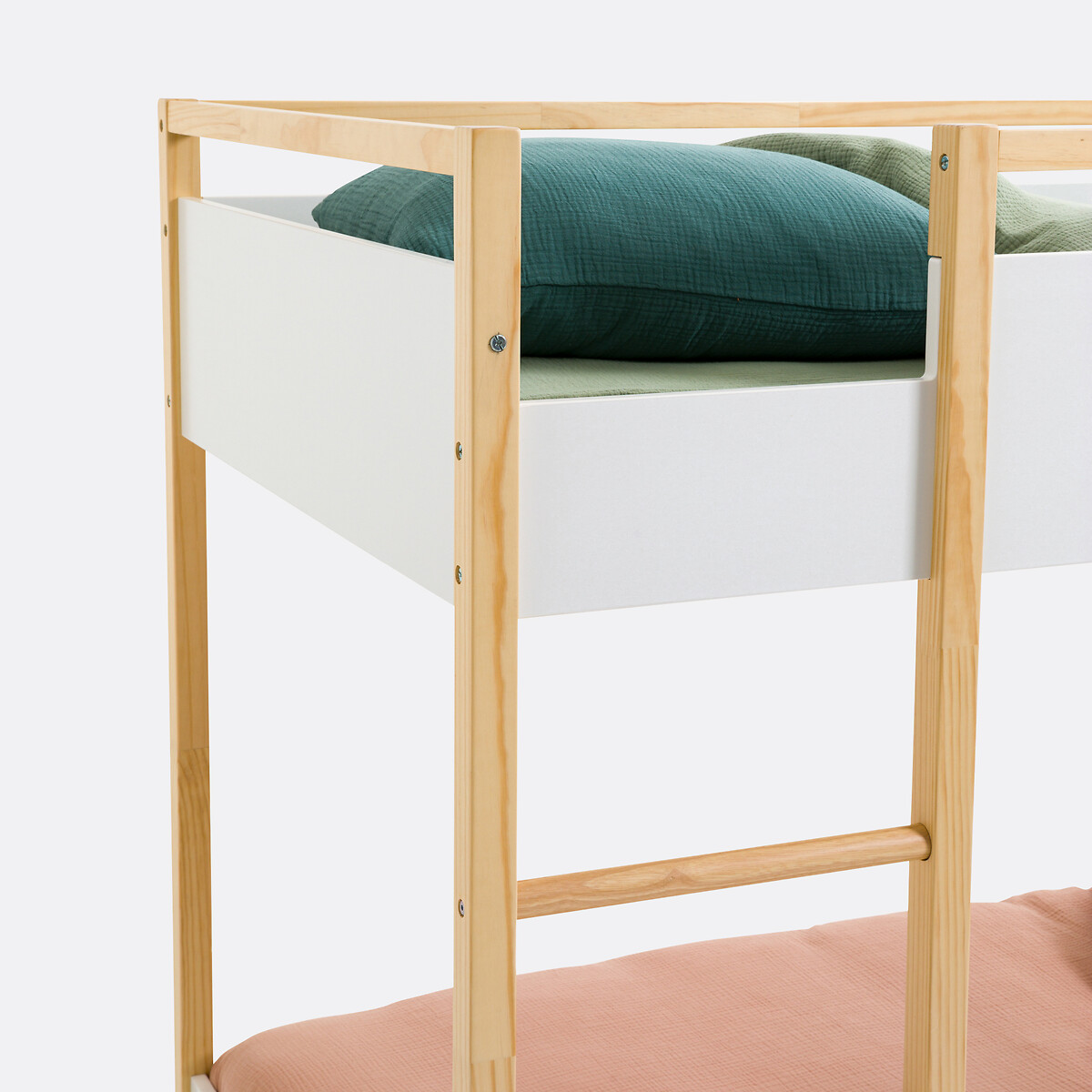 Letti a castello, Asly bianco/legno, LA REDOUTE INTERIEURS