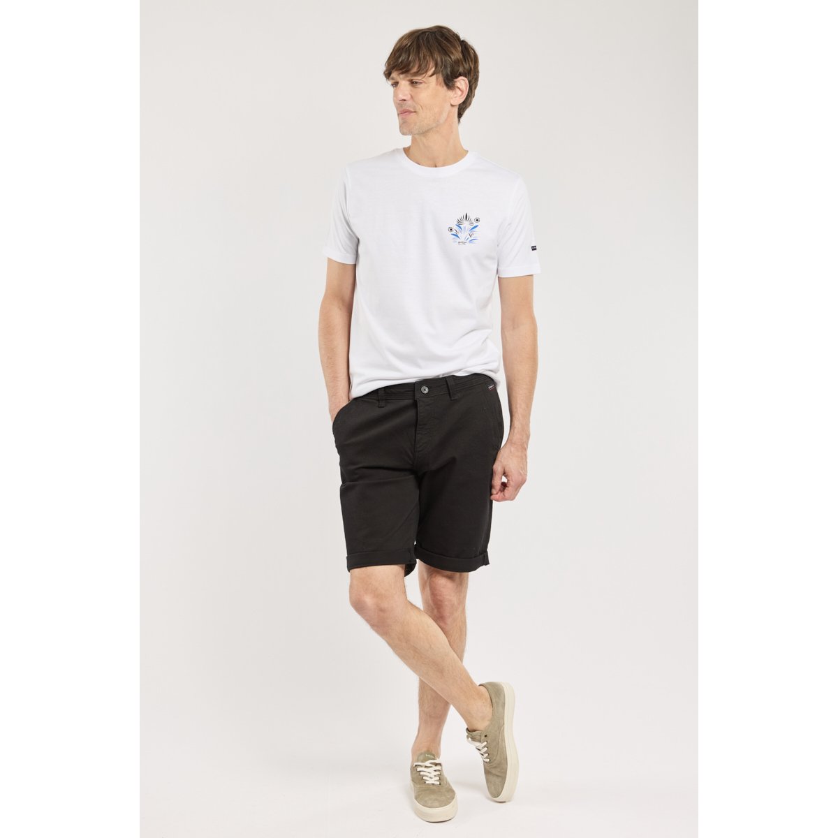 Bermuda en coton CABOTEUR noir, ARMOR-LUX