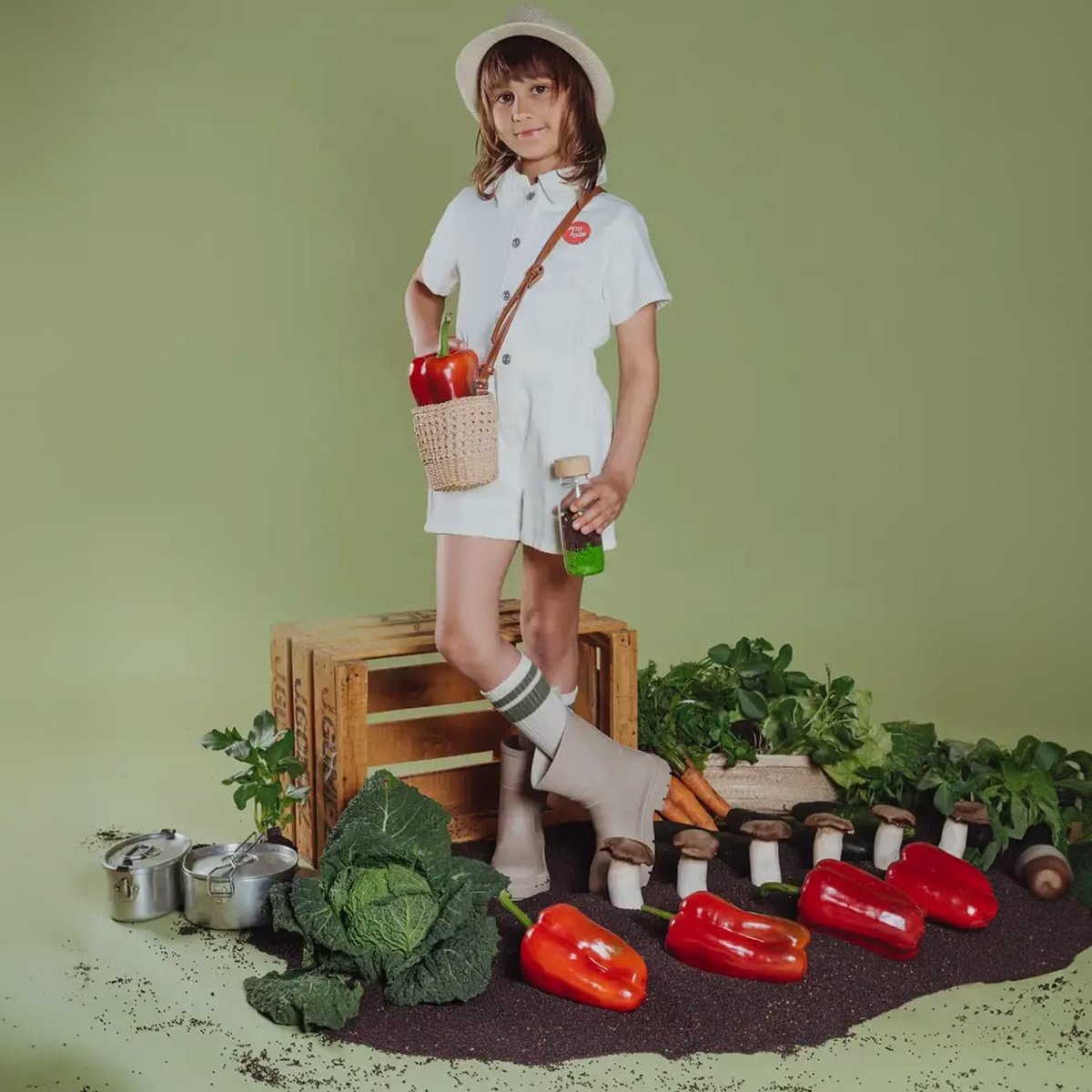 Bouteille sensorielle Légumes multicolore, PETIT BOUM