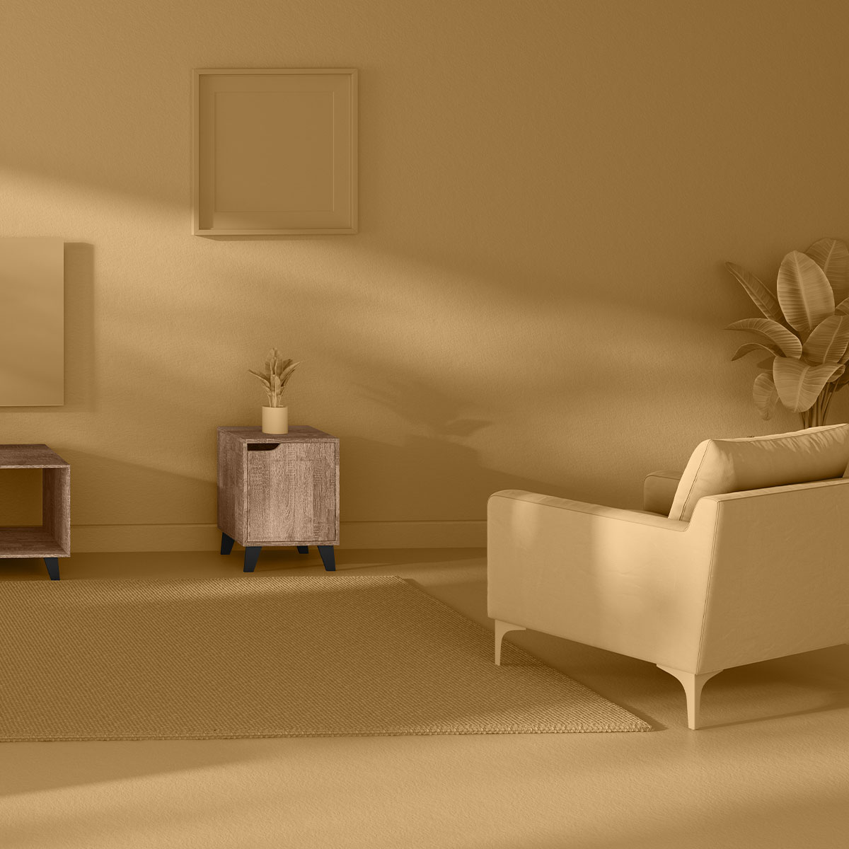 Table de chevet effet chêne naturel CEDA beige, 5FIVE SIMPLY SMART