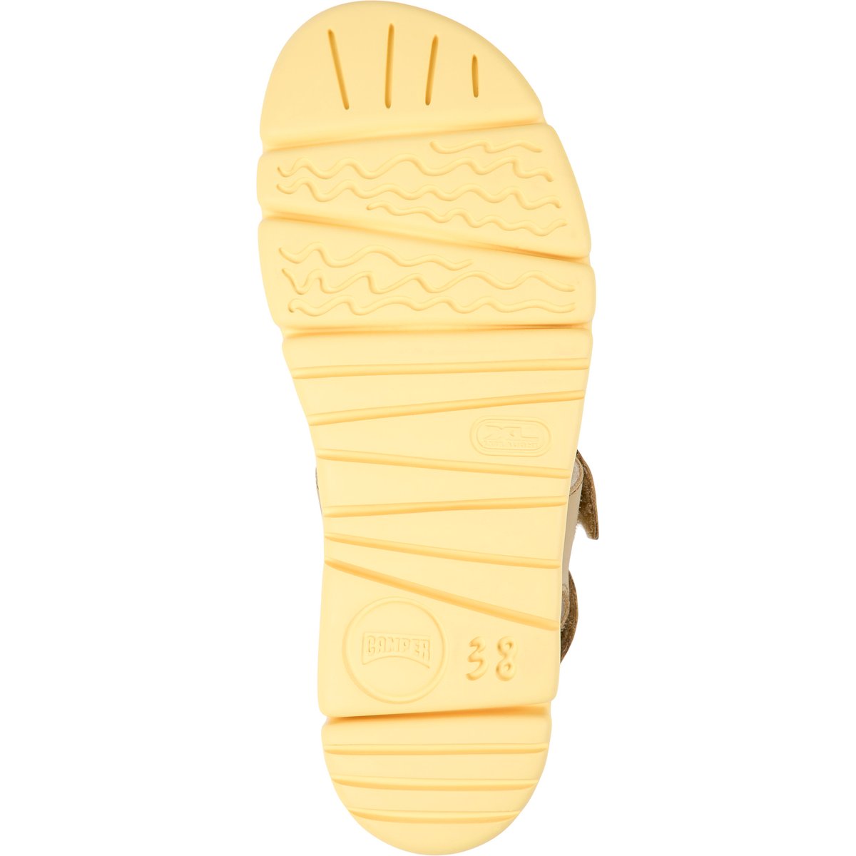 Sandales Oruga Up cuir beige, CAMPER