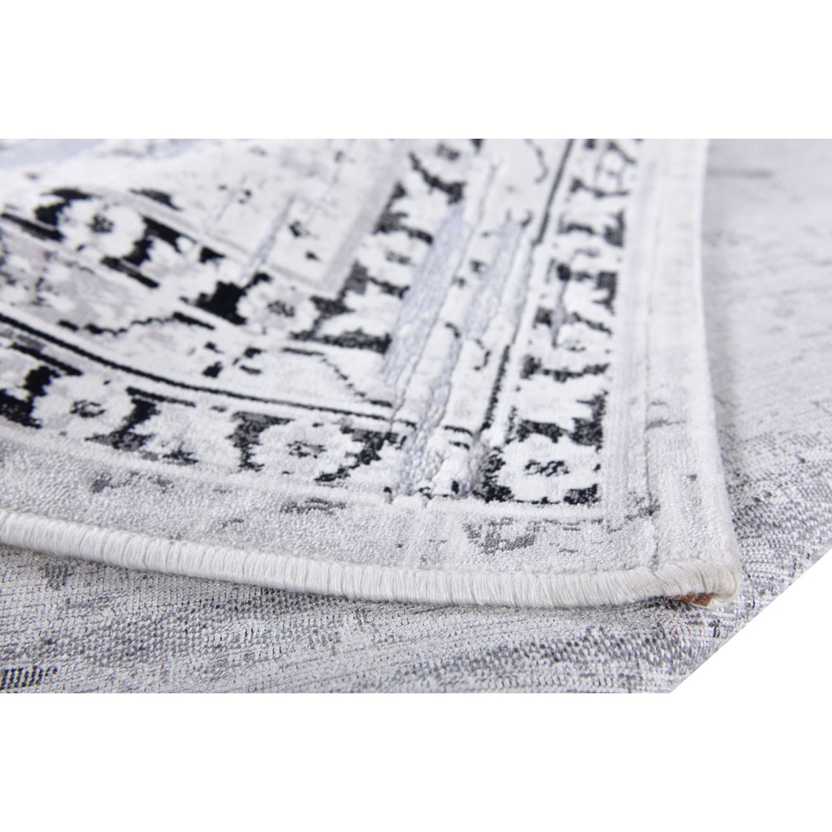 Tapis tissé en polyester et viscose - ORELIA argent, GINO FALCONE
