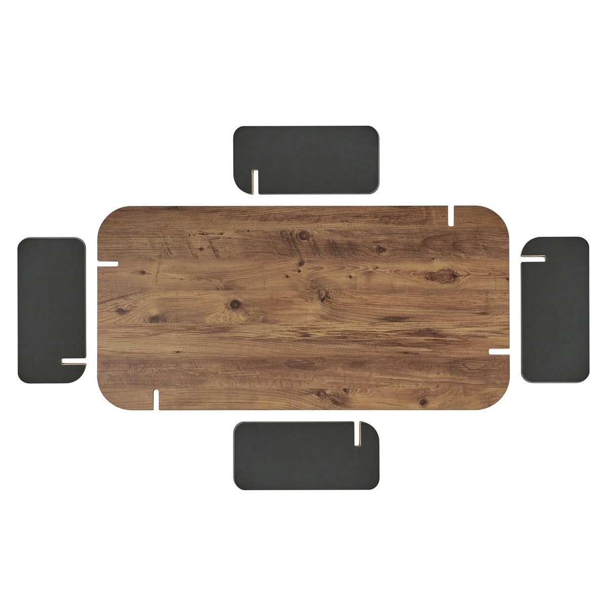 Table basse rectangulaire design en bois MARFA pin, PIER IMPORT